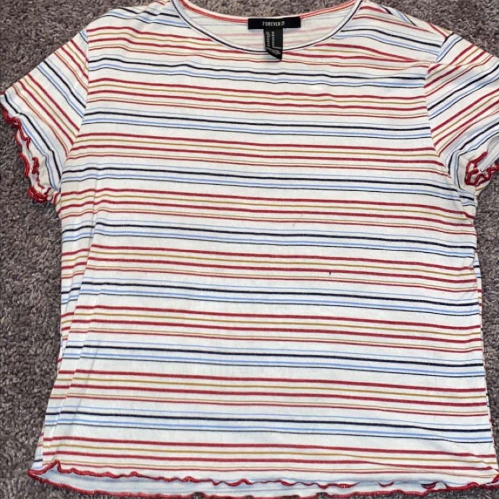 Forever 21 striped crop top